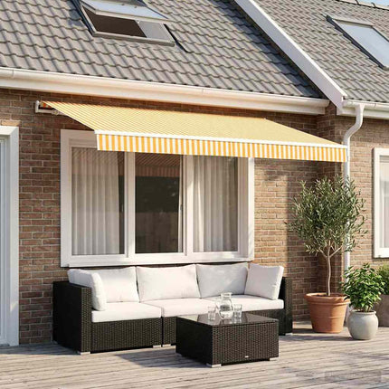 Vervangingsdoek Voor Zonnescherm Geel En Wit
