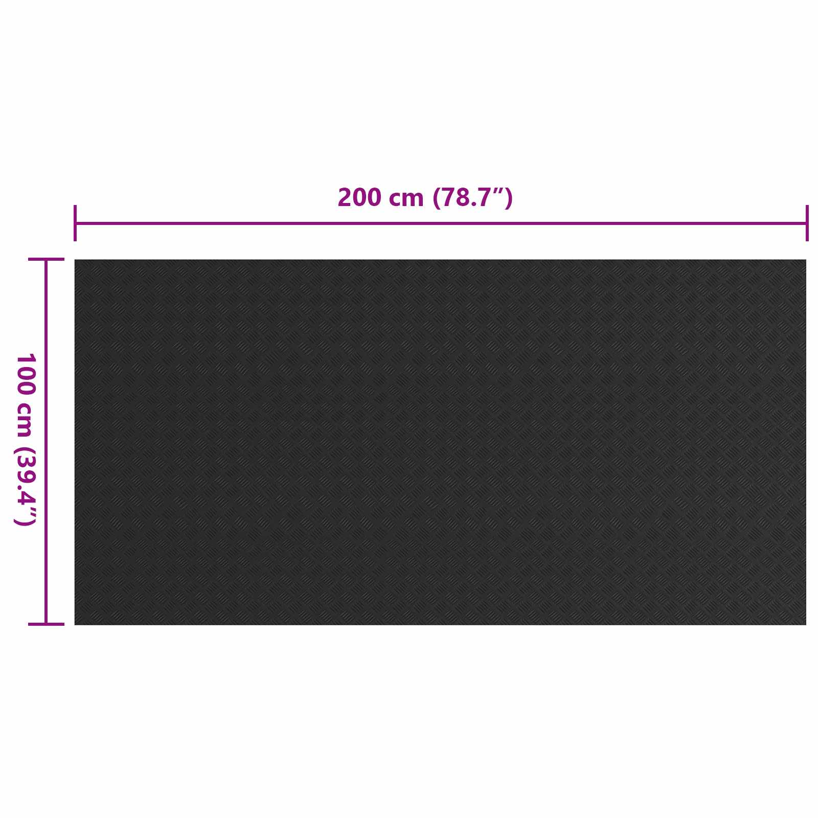 Vloermat Zwart Rubber