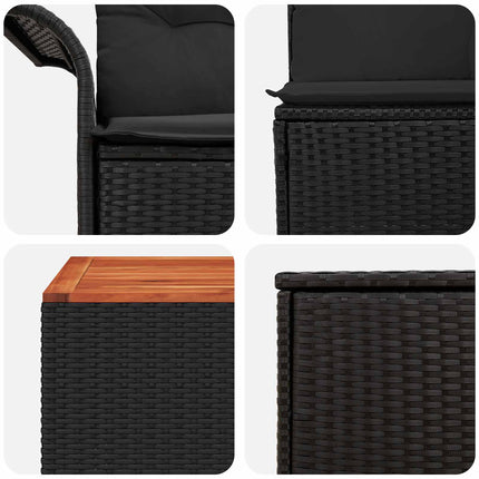 Bankstel 6 Pcs 4-Aantal Zitplaatsen Poly Rattan En Staal