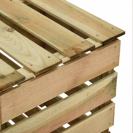 Compostbak Met Lattenrooster Groen Massief Grenenhout