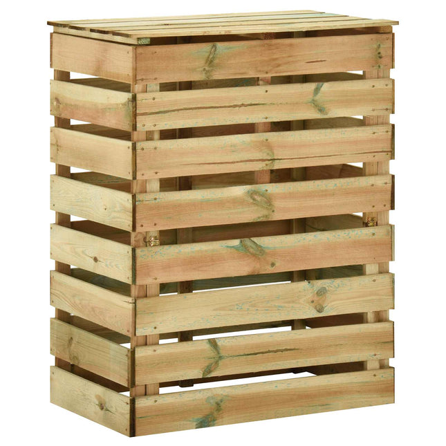 Compostbak Met Lattenrooster Groen Massief Grenenhout