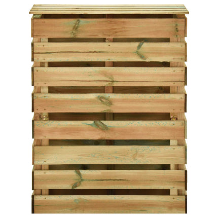 Compostbak Met Lattenrooster Groen Massief Grenenhout