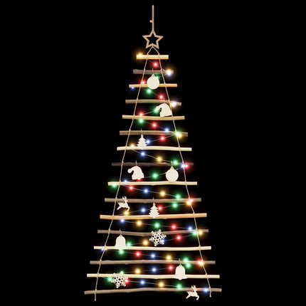 Hangende Kerstboom 150 Cm 80 Led's Meerkleurig