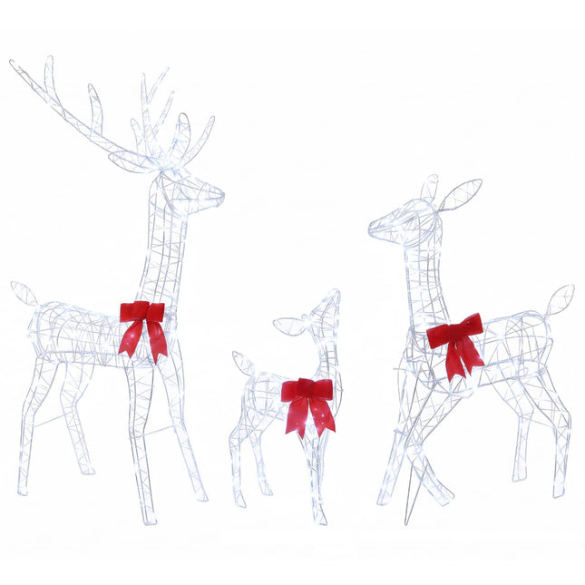Kerst Led-Rendierfamilie 700 Led's Wit 70 X 26 X 128 Cm