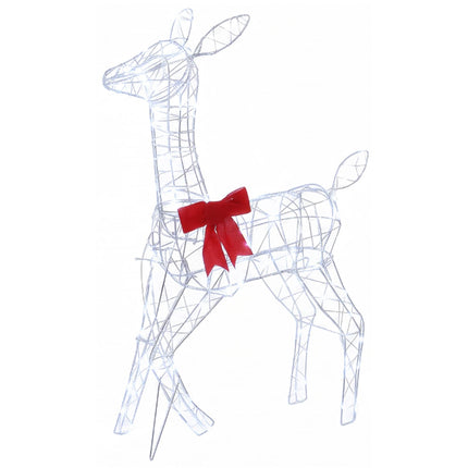 Kerst Led-Rendierfamilie 700 Led's Wit 70 X 26 X 128 Cm