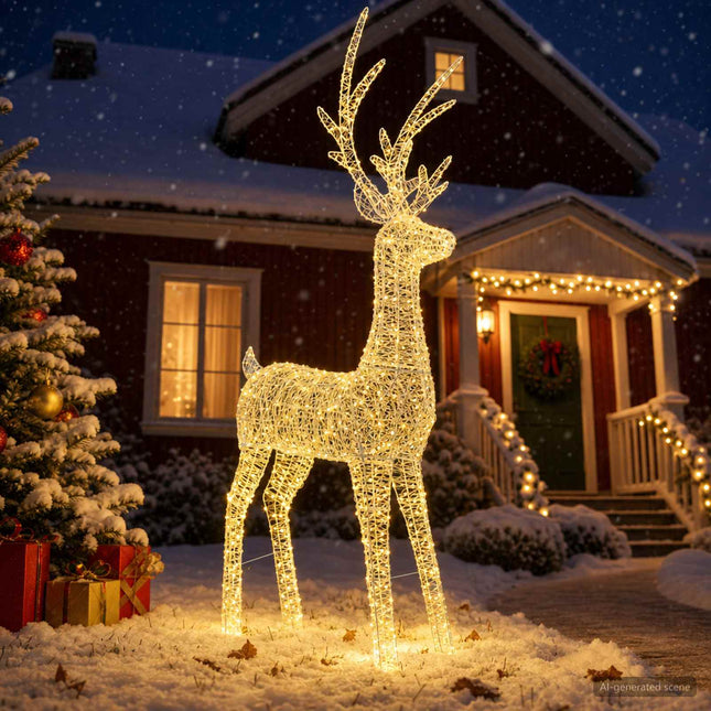 Led-Kerstverlichting Rendier 1000 Led's Warmwit