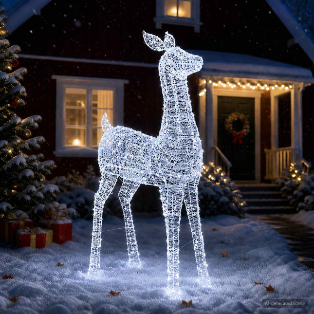Led-Kerstverlichting Rendier Loviisa 900 Led's Wit