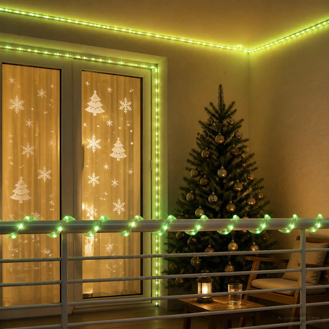 Led-Kerstlichtslang 2400 Led's Groen 100 M