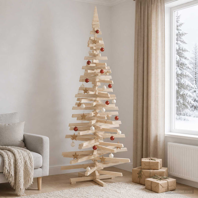 Houten Kerstboom Kotka 240 Cm Massief Grenenhout Natuurlijk