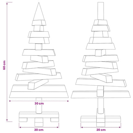 Houten Kerstboom Kotka 60 Cm Massief Grenenhout