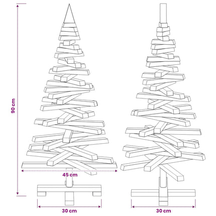 Houten Kerstboom Kotka 90 Cm Massief Grenenhout