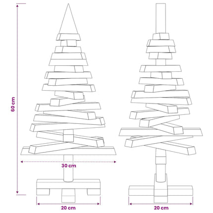 Houten Kerstboom Kotka 60 Cm Massief Grenenhout