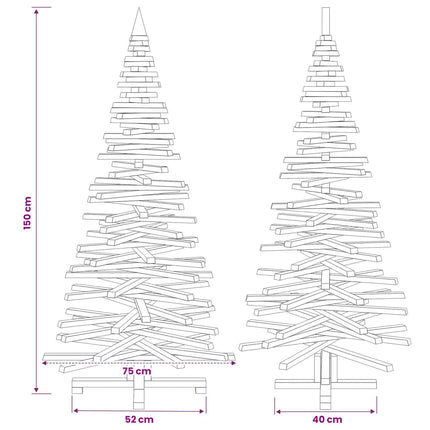 Houten Kerstboom Kotka 150 Cm Massief Grenenhout