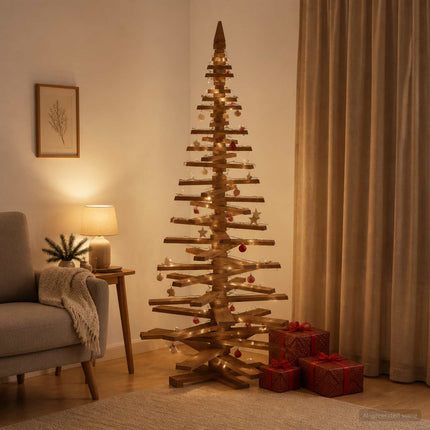 Houten Kerstboom Kotka 210 Cm Massief Grenenhout