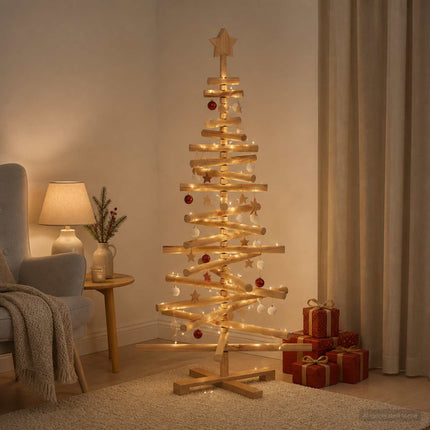 Houten Kerstboom Kotka 120 Cm Massief Grenenhout