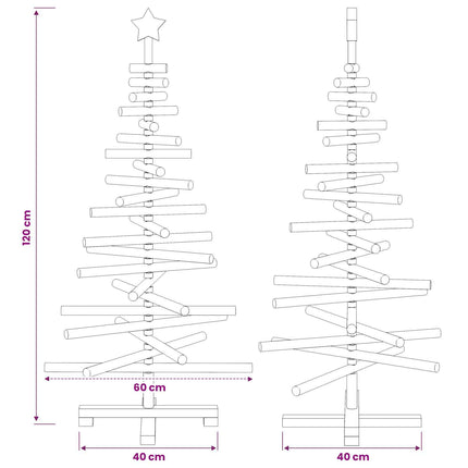 Houten Kerstboom Kotka 120 Cm Massief Grenenhout