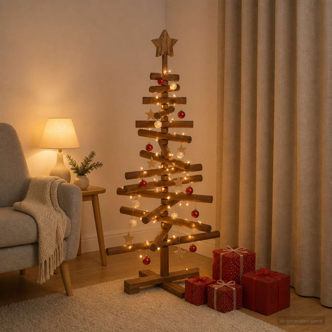 Houten Kerstboom Kotka 90 Cm Massief Grenenhout