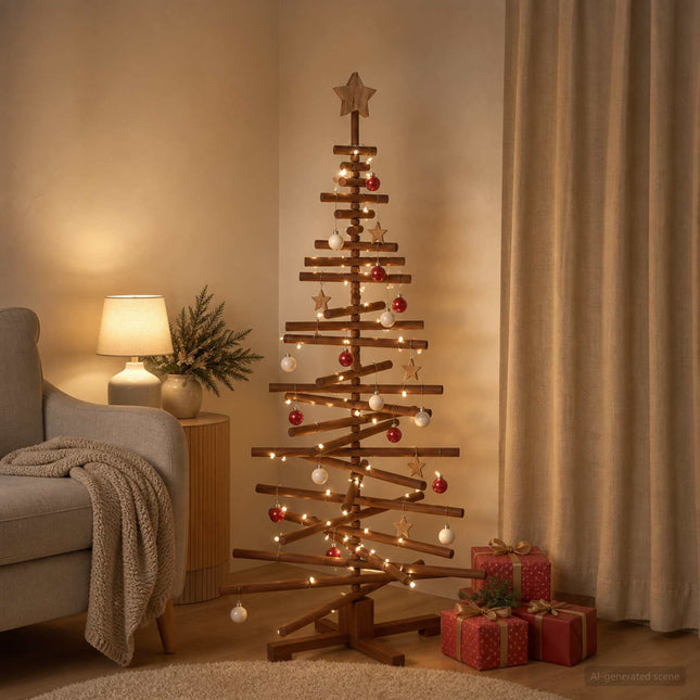 Houten Kerstboom Kotka 150 Cm Massief Grenenhout