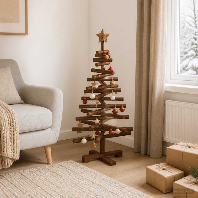 Houten Kerstboom Kotka 90 Cm Massief Grenenhout