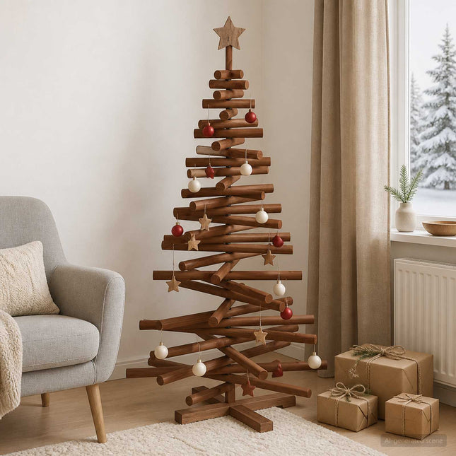 Houten Kerstboom Kotka 120 Cm Massief Grenenhout