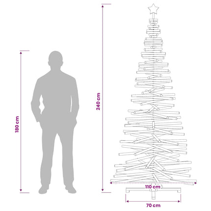 Houten Kerstboom Kotka 240 Cm Massief Grenenhout