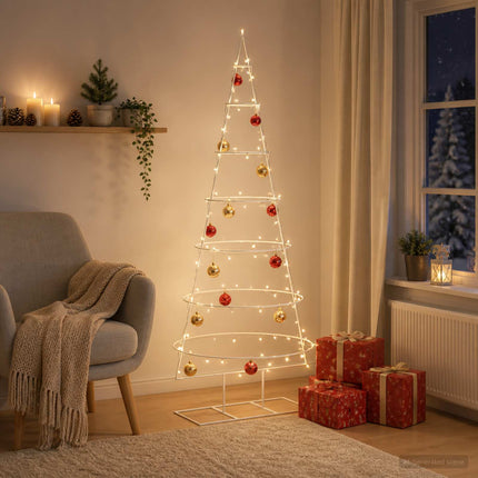 Metalen Kerstboom Met Standaard Kuopio 180 Cm Staal Wit