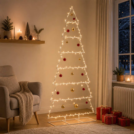 Metalen Kerstboom Met Standaard Kuopio 210 Cm Staal Wit