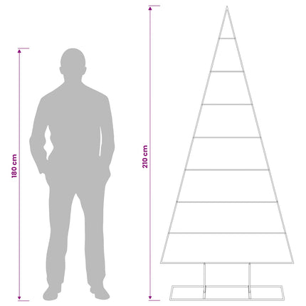 Metalen Kerstboom Kuopio 210 Cm Poedergecoat Staal Wit