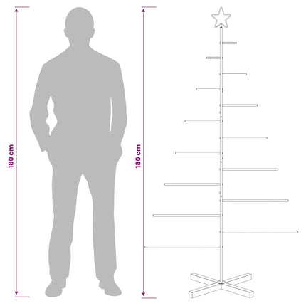 Metalen Kerstboom Met Standaard Kuopio 180 Cm Staal Zwart