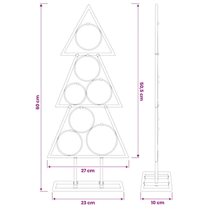 Metalen Kerstboom Met Standaard Kuopio 60 Cm Staal Zwart