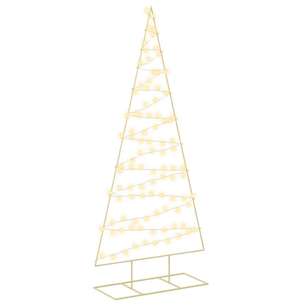 Metalen Kerstboom Met Led Kuopio 210 Cm Warmwit Staal Goud