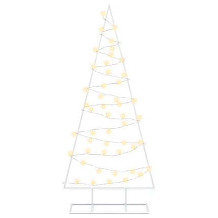 Metalen Kerstboom Met Led Kuopio 125 Cm Warmwit Staal Wit