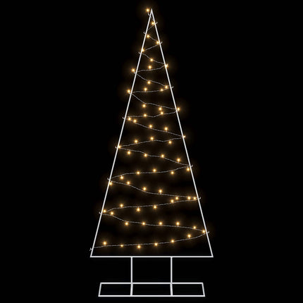 Metalen Kerstboom Met Led Kuopio 180 Cm Warmwit Staal Wit