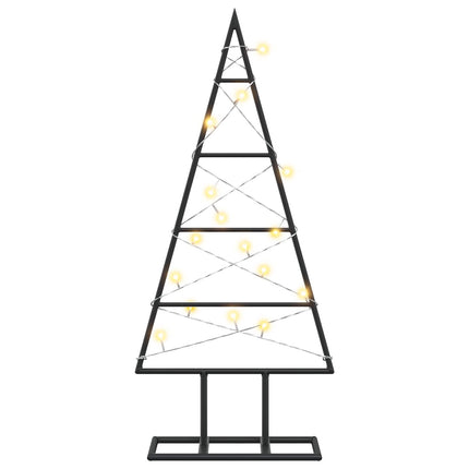 Metalen Kerstboom Kuopio 60 Cm Warmwit Poedergecoat Staal Zwart