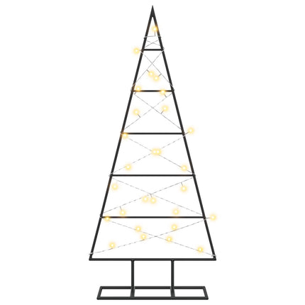 Metalen Kerstboom Kuopio 90 Cm Warmwit Poedergecoat Staal Zwart