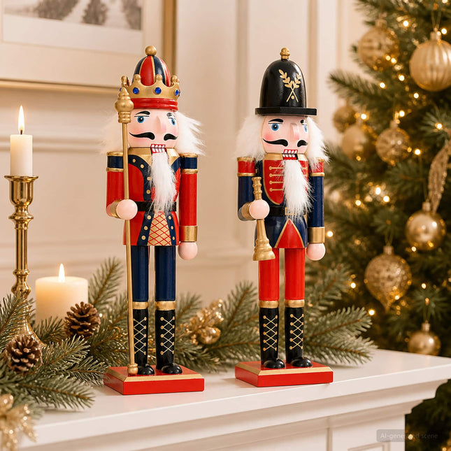 Kerstnotenkraker Turku 2 St Rood En Zwart 30 Cm