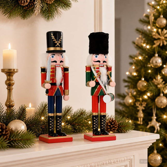 Kerstnotenkraker Turku 2 St Rood En Zwart 30 Cm