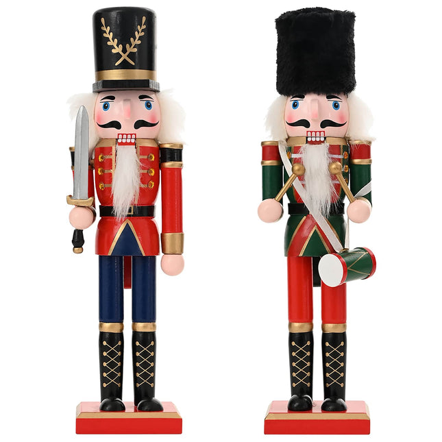Kerstnotenkraker Turku 2 St Rood En Zwart 30 Cm
