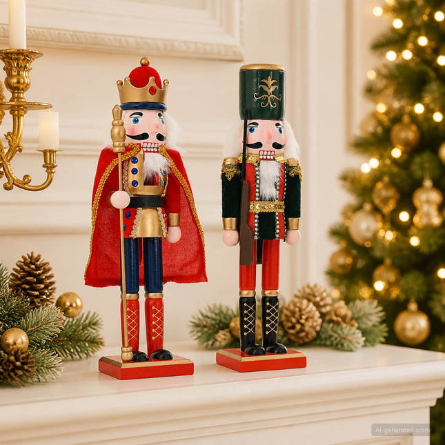 Kerstnotenkraker Turku 2 St Rood En Zwart 38 Cm