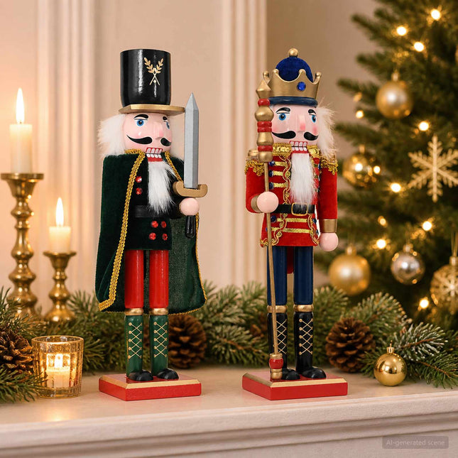 Kerstnotenkraker Turku 2 St Rood En Zwart 38 Cm