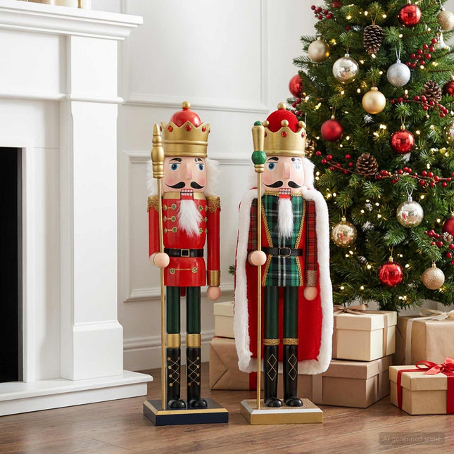 Kerstnotenkraker Turku 2 St Rood En Zwart 50 Cm
