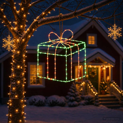 Kerst Raamsilhouet Verlichting Loviisa 200 Led's Rood, Groen