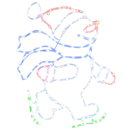 Led-Figuur Schaatsende Kerstman Loviisa 120 Led's Meerkleurig