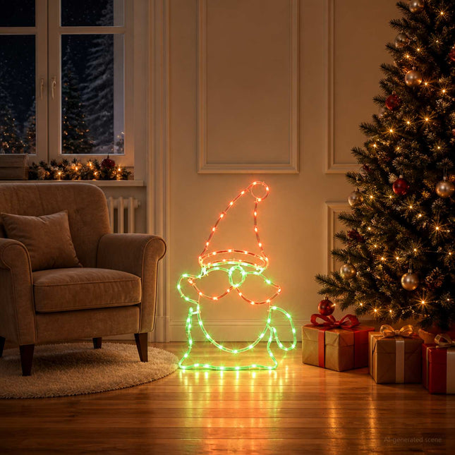 Led-Kerstkabouter Loviisa 80 Led's Meerkleurig 38 X 60 Cm