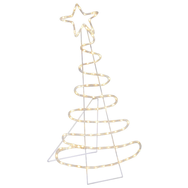 Led-Kerstboomsilhouet Loviisa 100 Led's Warmwit 51 X 99 Cm