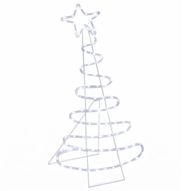 Led-Kerstboomsilhouet Loviisa 100 Led's Koudwit 51 X 99 Cm