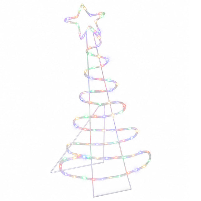 Led-Kerstboomsilhouet Loviisa 100 Led's Meerkleurig 51 X 99 Cm