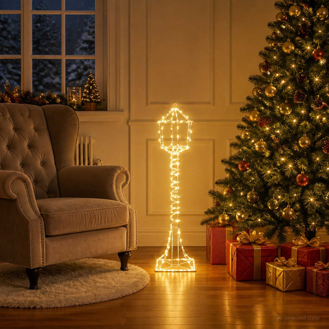Led-Kerstlantaarnpaal Loviisa 160 Led's Warmwit