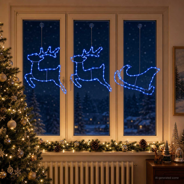 Render & Slede Kerstdecoratie Loviisa 180 Led's Blauw