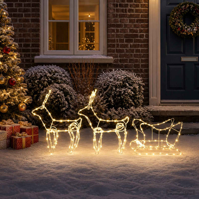 Render & Slede Kerstdecoratie Loviisa 240 Led's Warmwit
